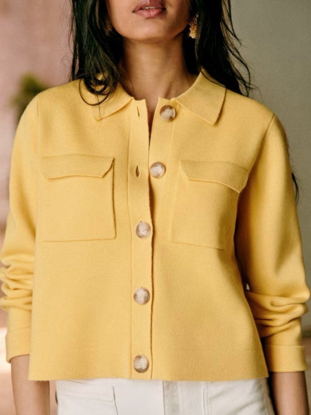 SEZANE betty merino wool cardigan
